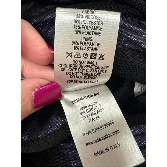 Redemption NWT Lurex One-Shoulder Ruched Dress in Lilac Size IT 40/US 6 - Picture 9 of 9